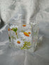 Hand Painted Glass Candle Holder.