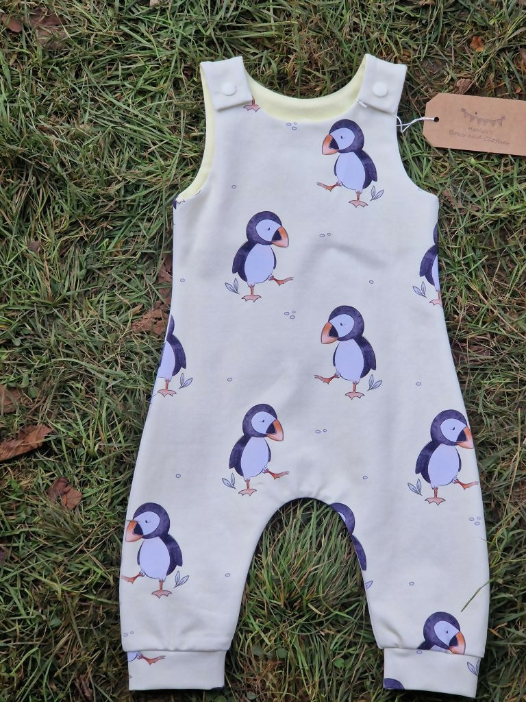 YELLOW PUFFIN ROMPER 3 - 6 months