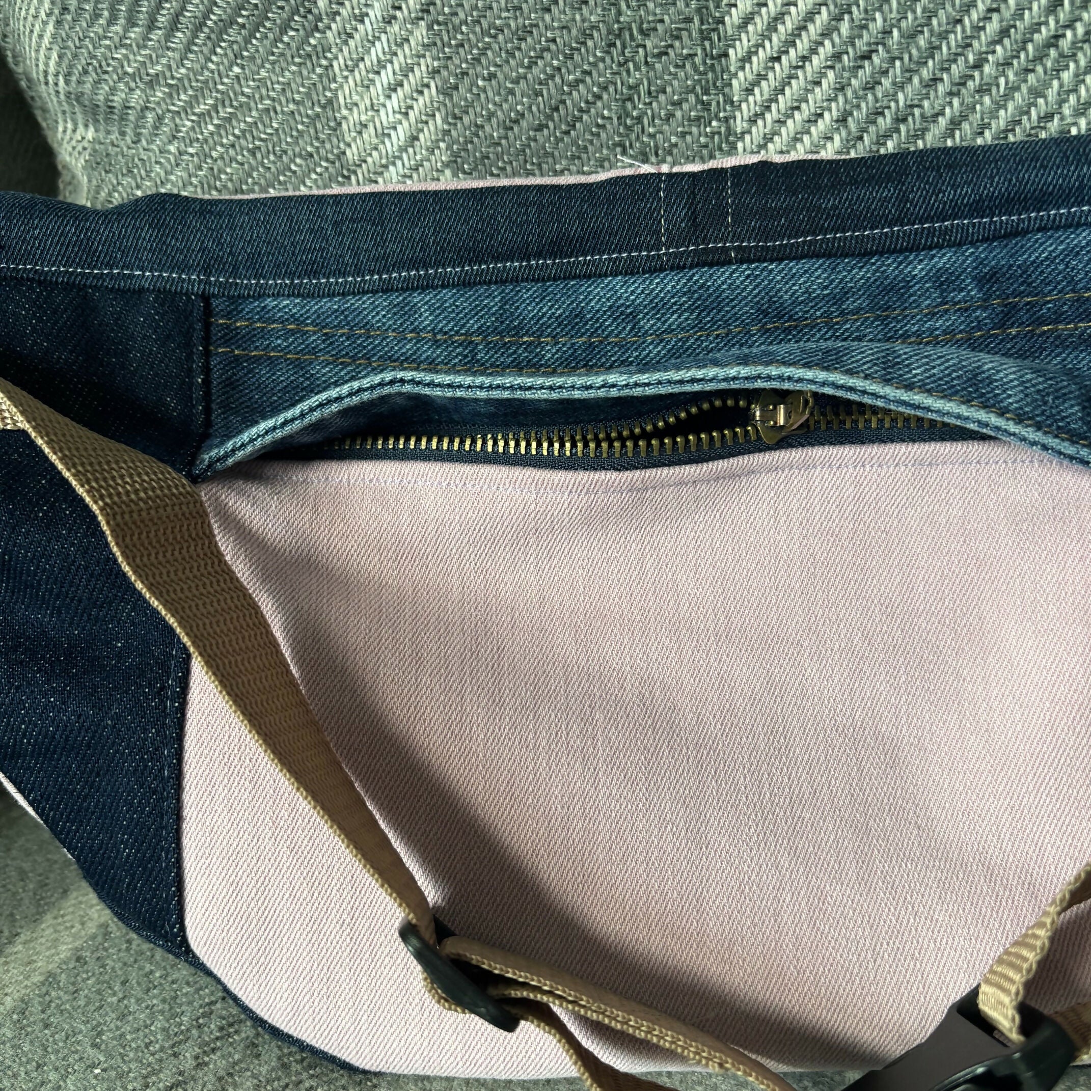 Unique Bum Bag Belt Bag Made From Upcycled Jeans With Adjustable Strap