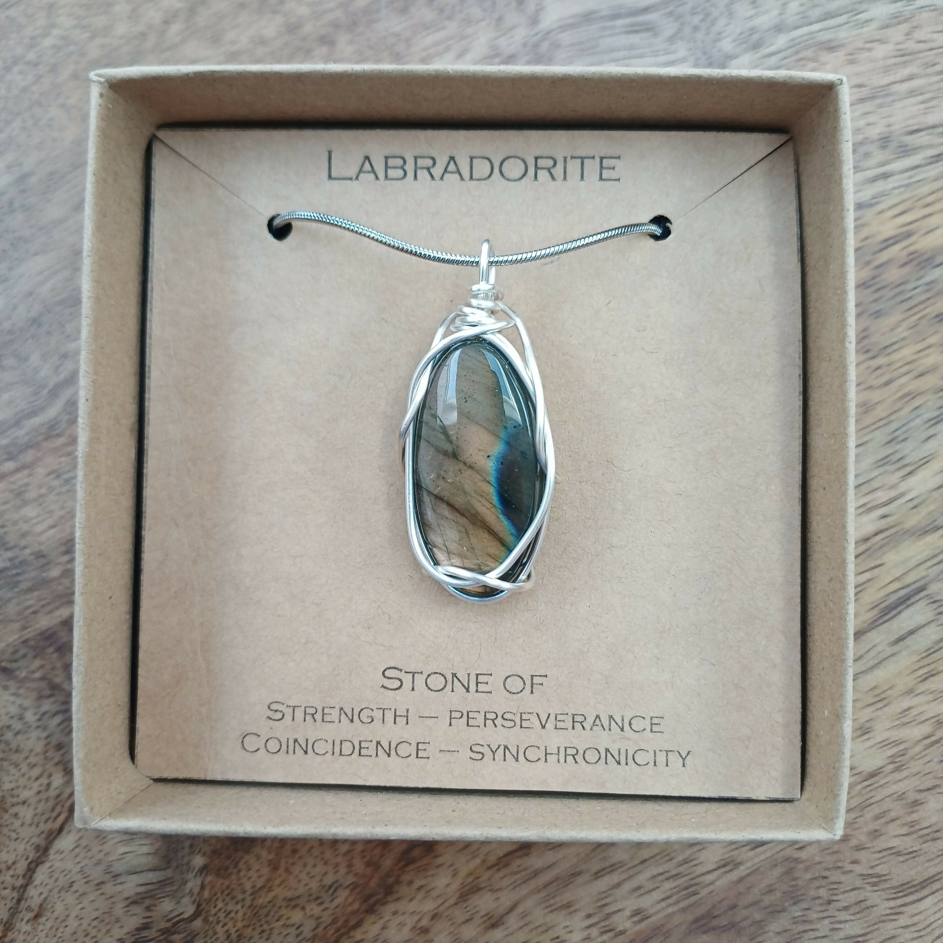 Labradorite Wire Wrapped Pendant