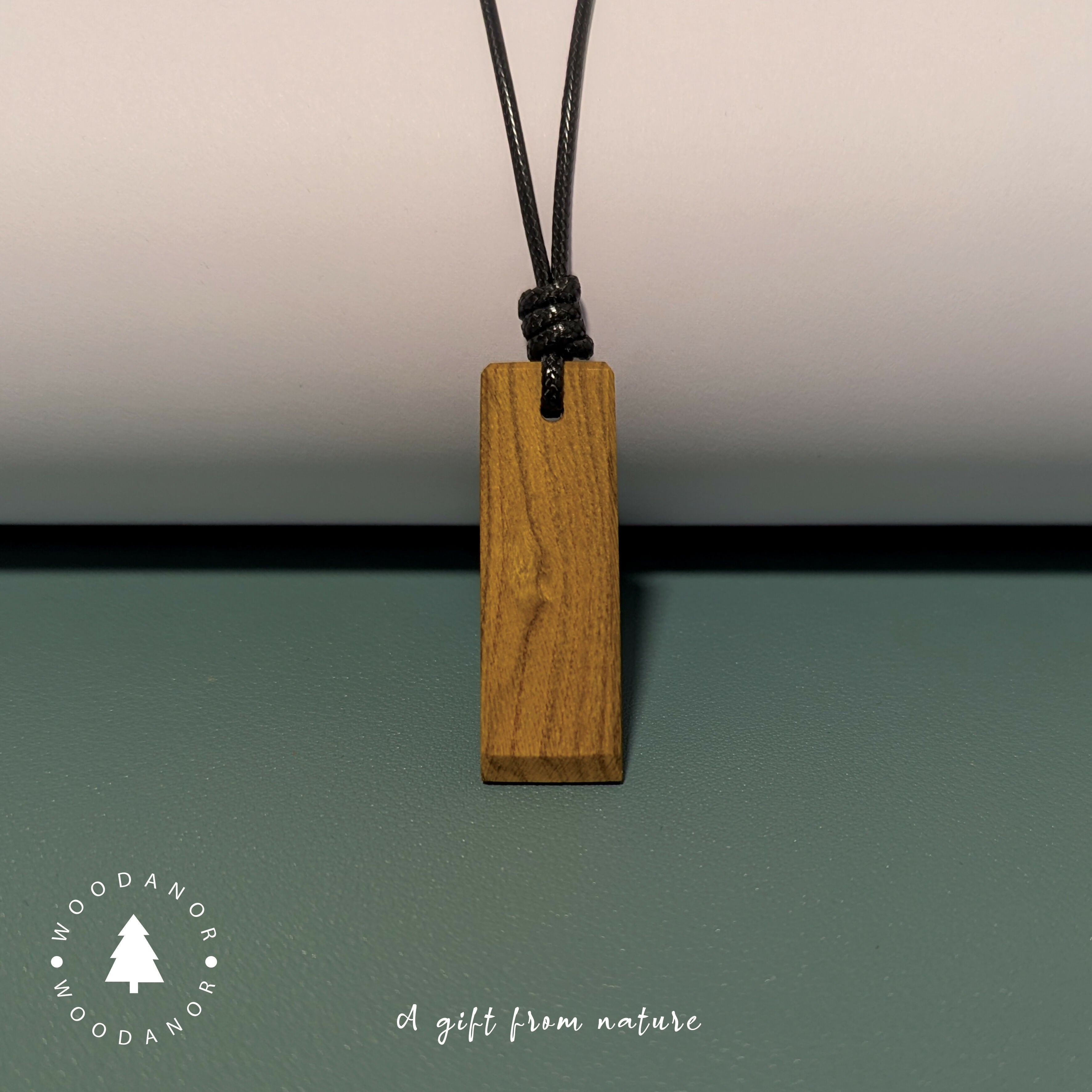Minimalist Solid Wood Rectangle Pendant