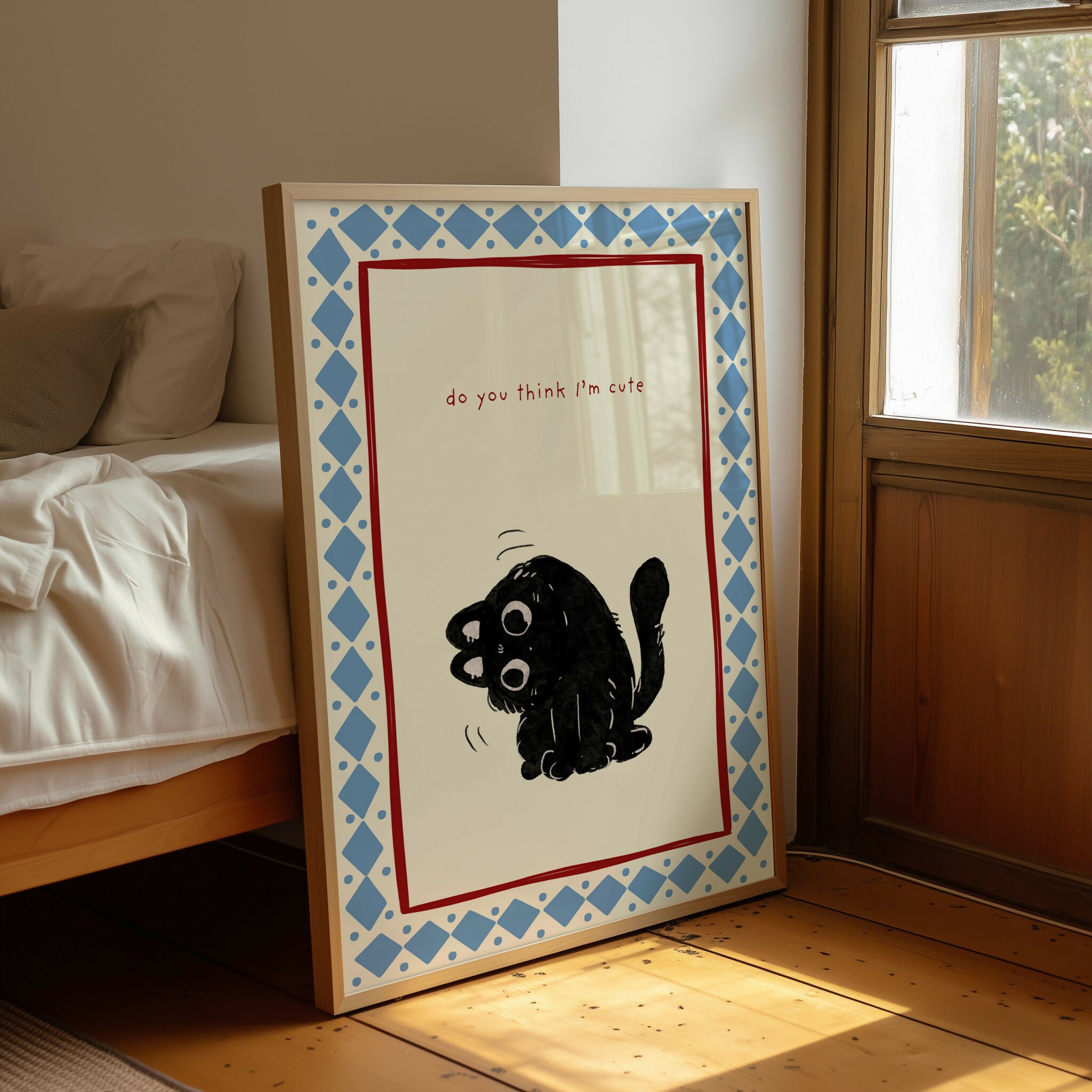 Do You Think I'm Cute Cat Print