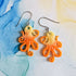Handmade Orange Octopus Resin Earrings