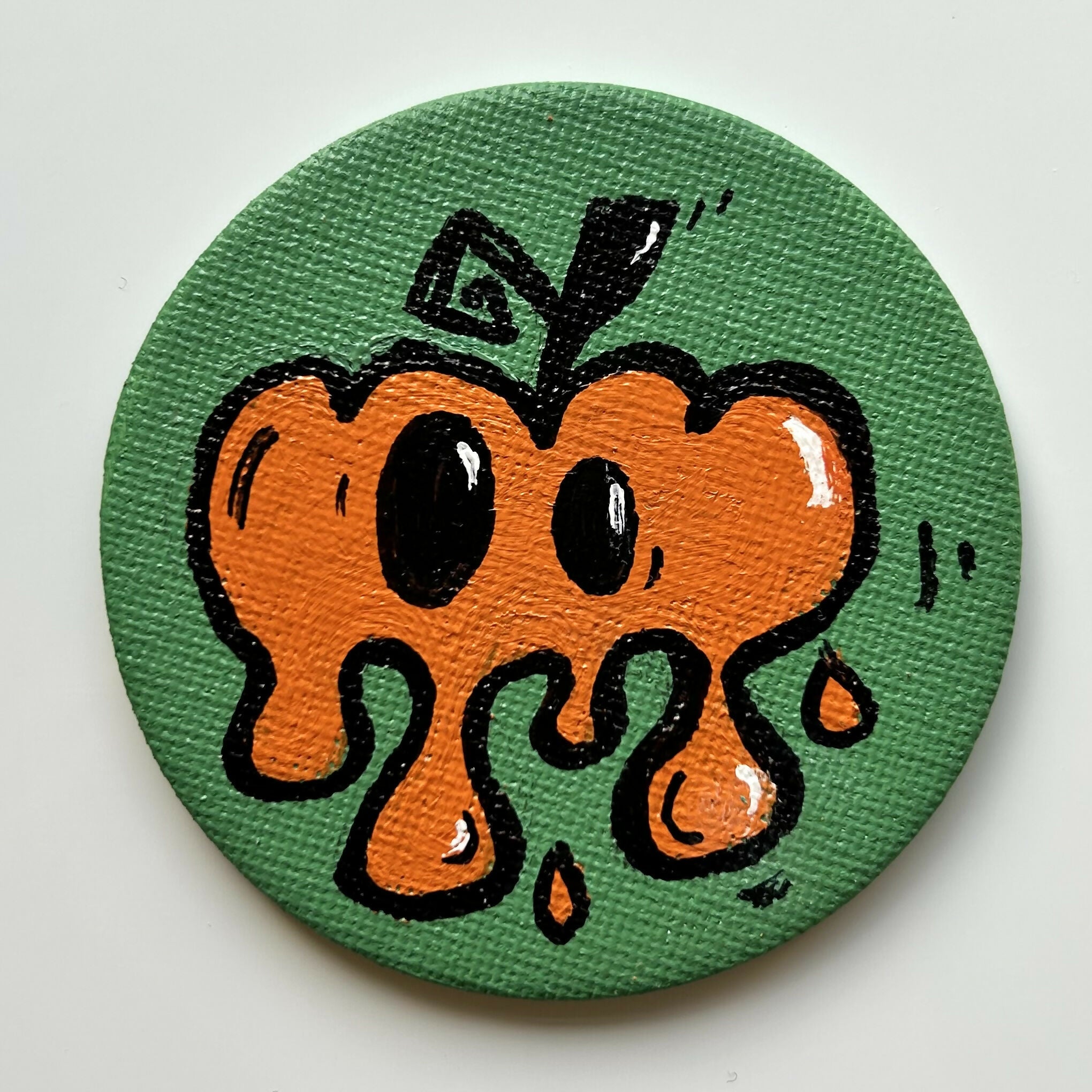 Leaky Pumpkin Magnets Original Artwork