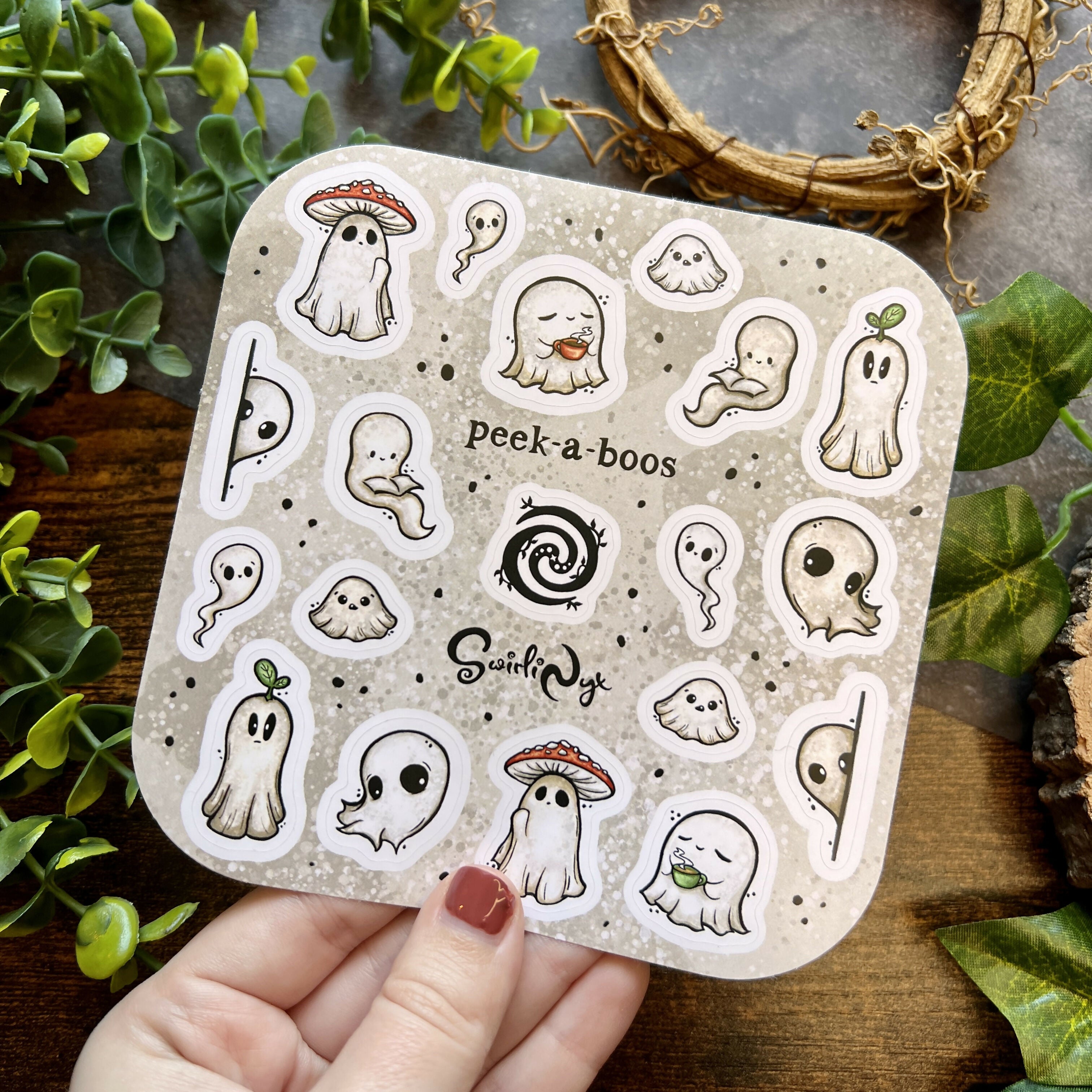 Peek-a-Boos White Sticker Sheet