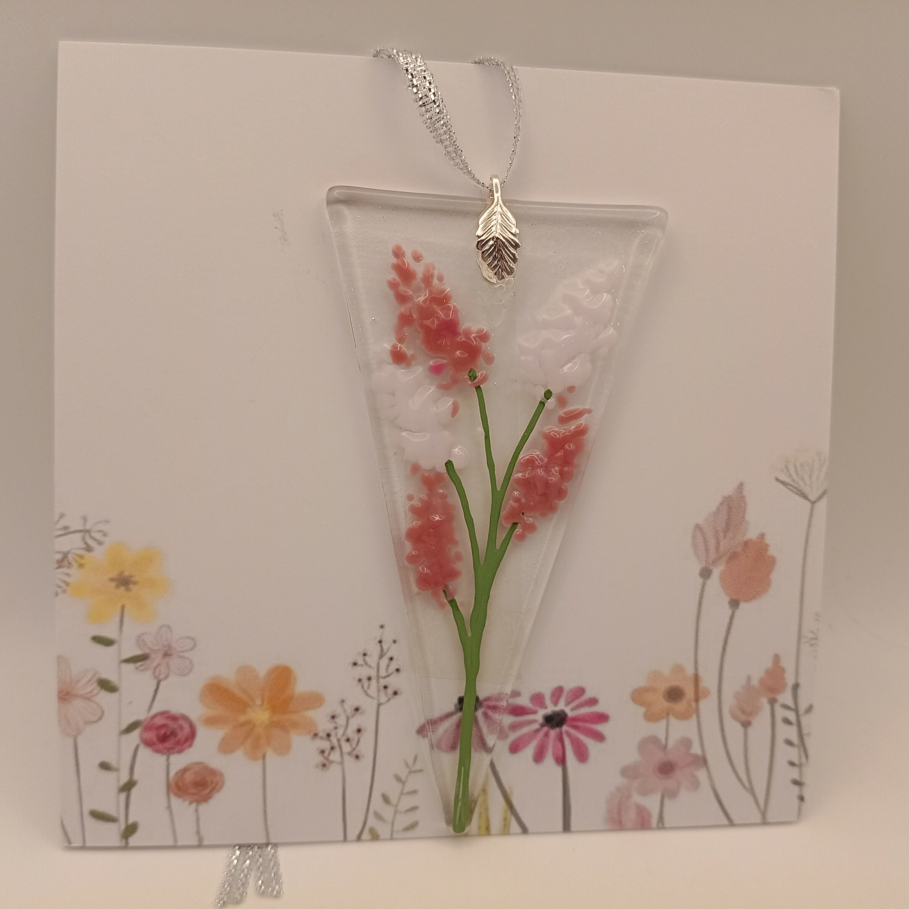 Fused Glass Flower Card