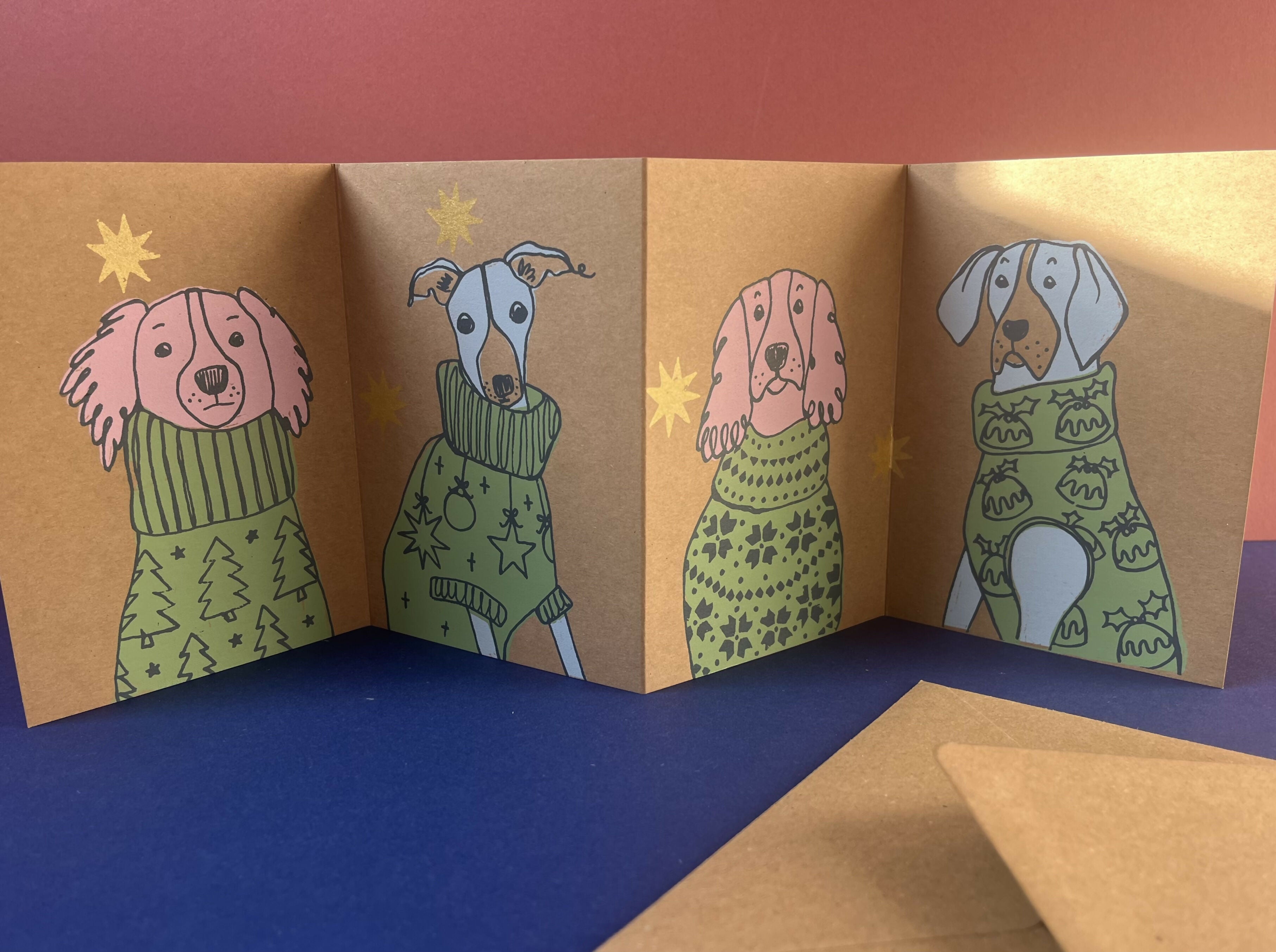 Concertina Xmas Card