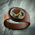 Handcrafted Natural Leather & Taboo Jasper Gemstone Bracelet - Size S or M