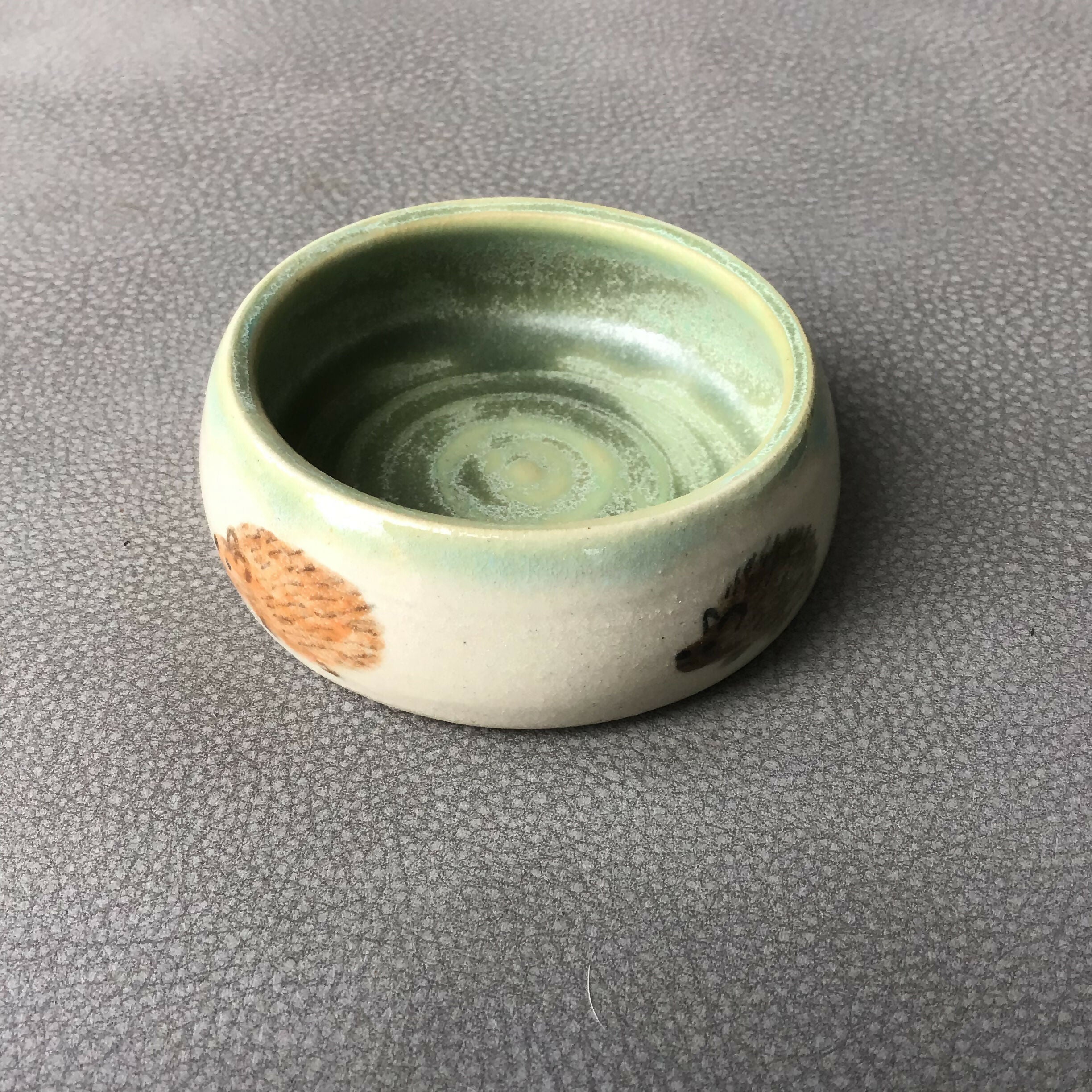 Stoneware Handpainted Hedgehog Dish