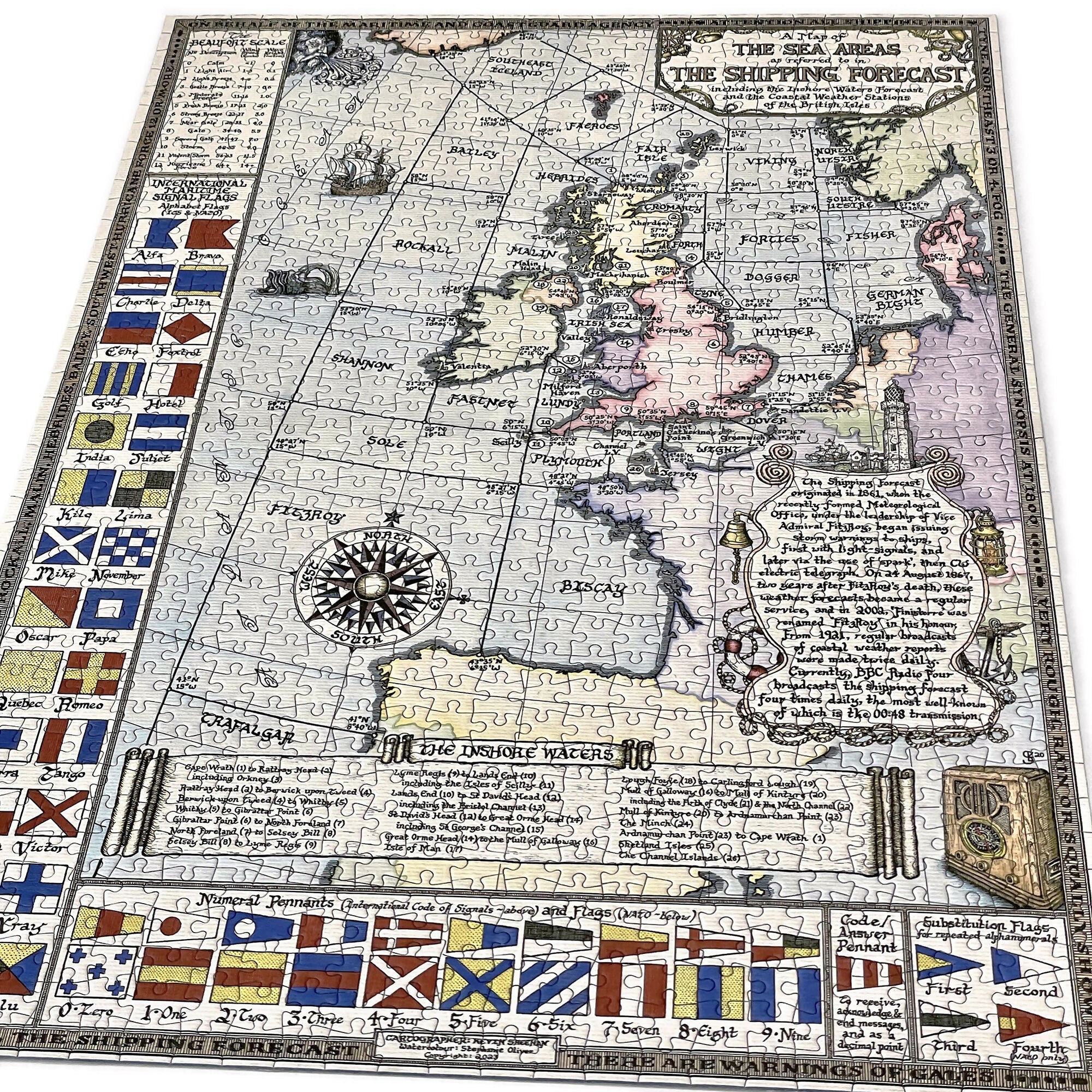 Colour Shipping Forecast Map Jigsaw Puzzle 1000 Pieces