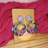 Big Seascape Polymer Clay Earrings With Coral Detail