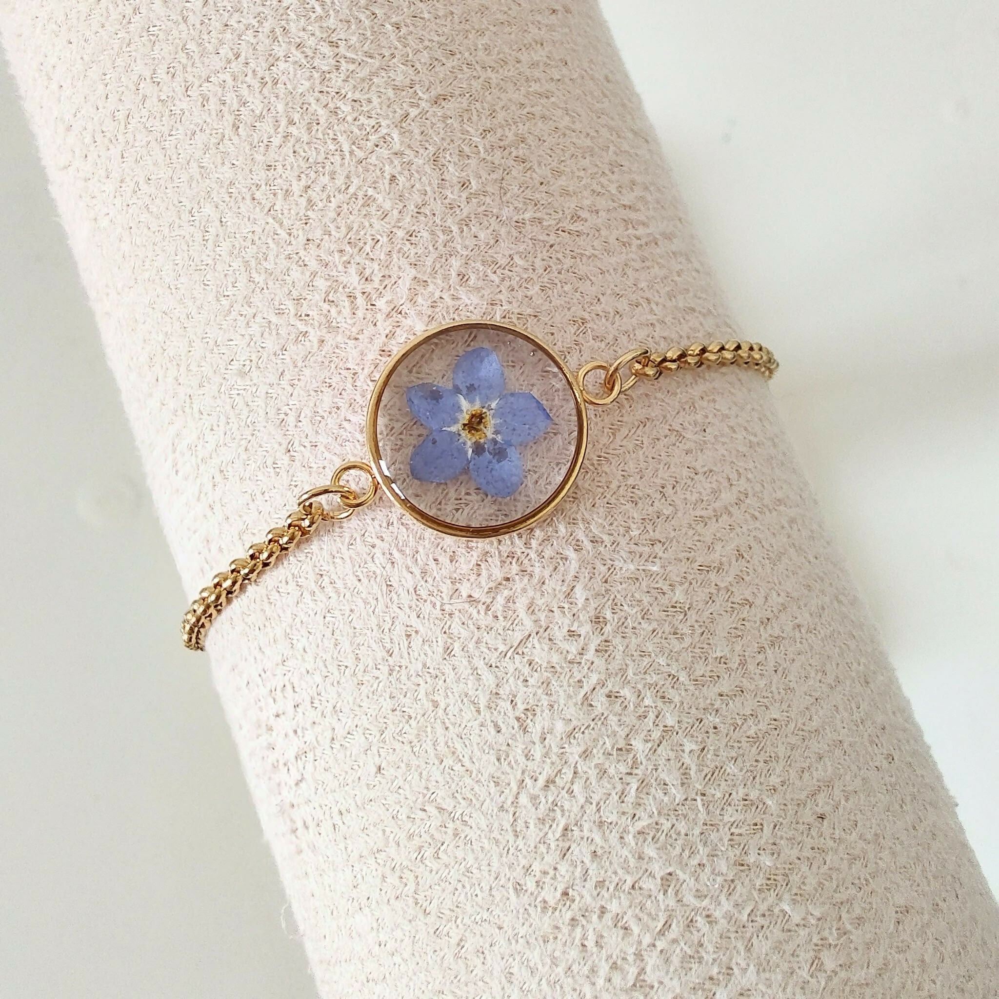 Forget Me Not Bracelet Gold Plated Stainless Steel