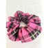 Dark Pink Tartan Hair Scrunchie