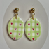 Polymer Clay Earrings With Gold Plated Fastenings
