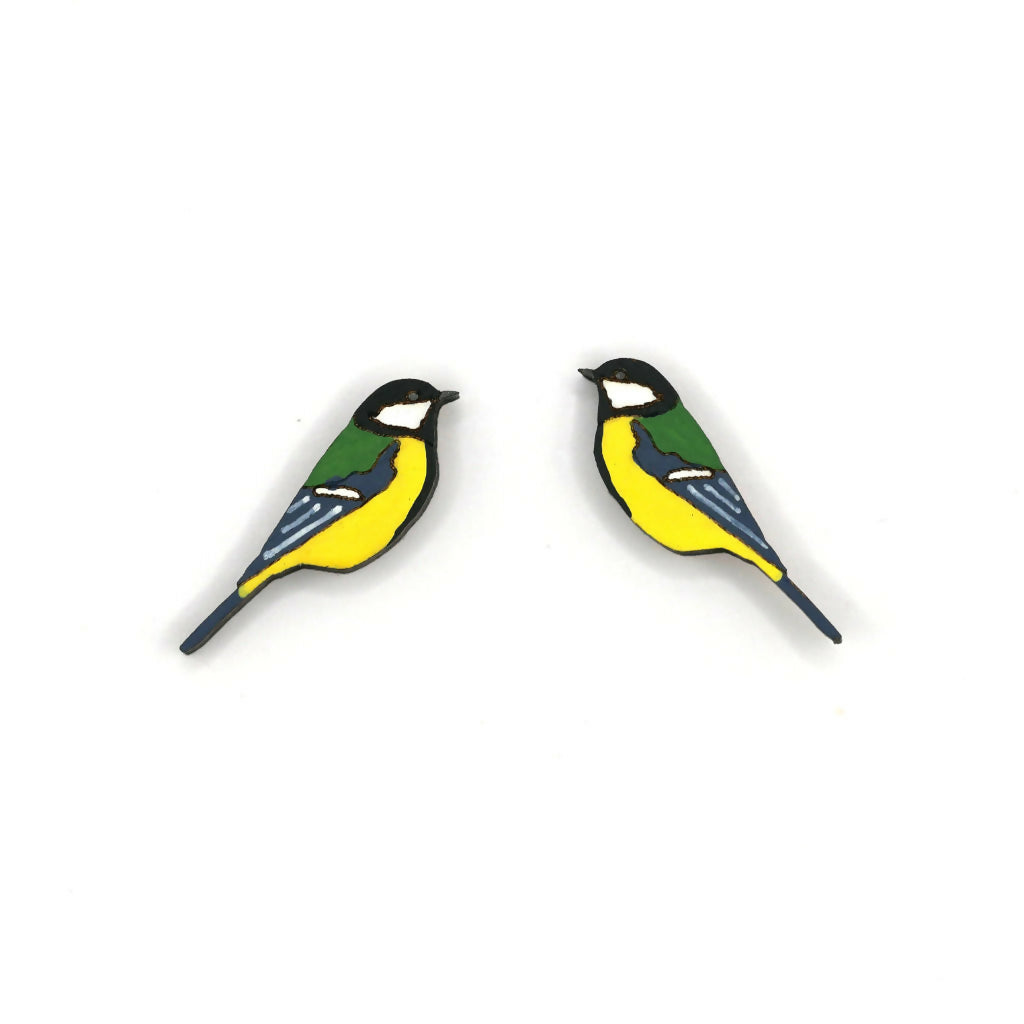 Great Tits Necklace and Stud Earrings Set