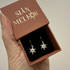 Small Star Hoop Earrings - Silver
