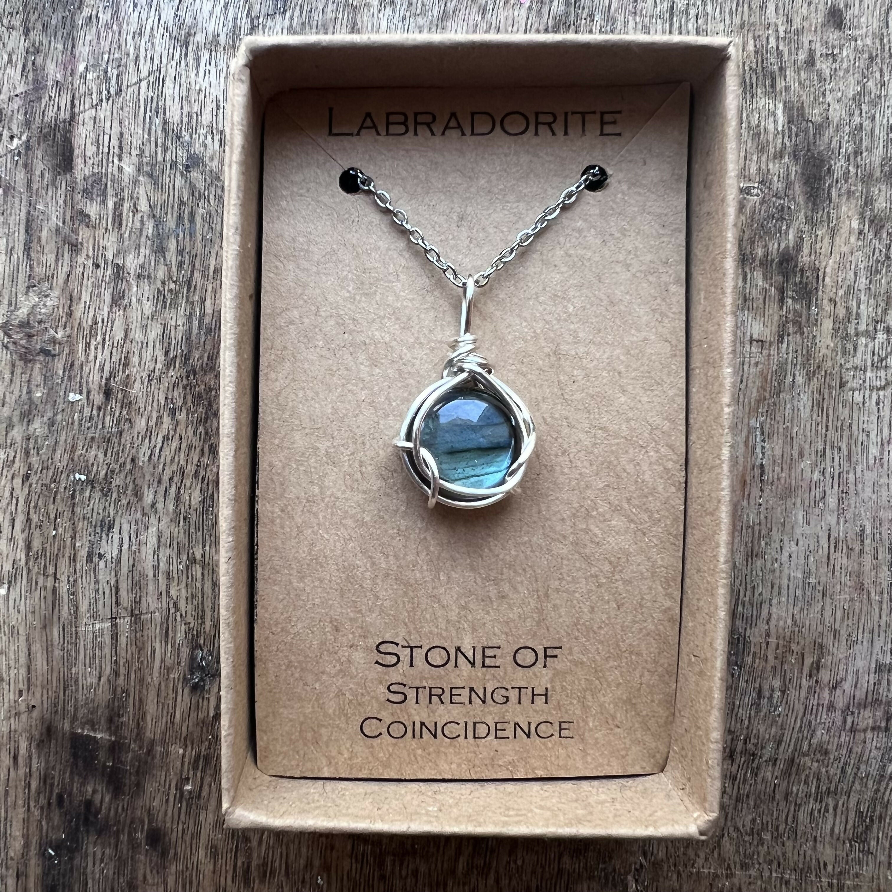 Labradorite Wire Wrapped Pendant