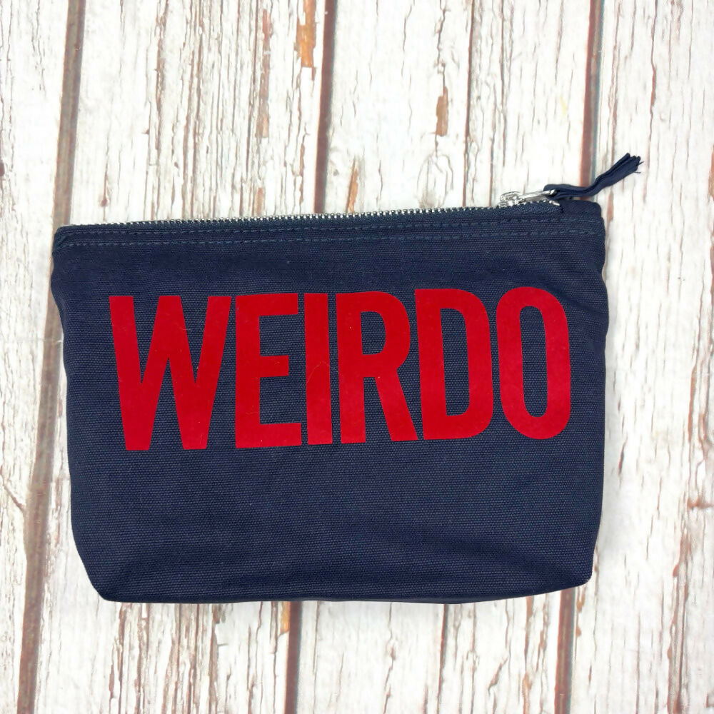Cute Insult Navy Cotton Pencil case