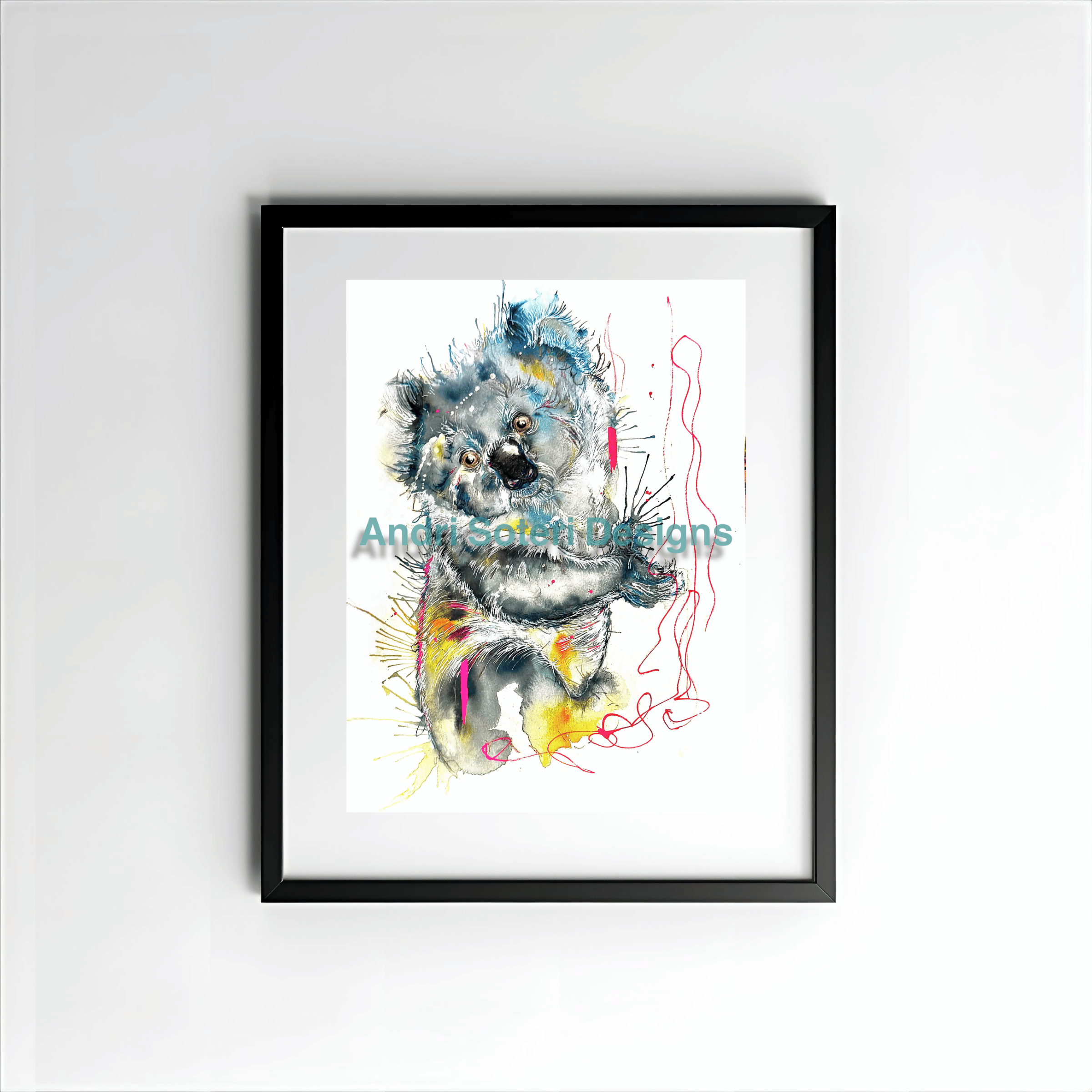 FINE ART PRINT OF BABY KOALA, PART OF THE 'ANIMAL ART COLLECTION'