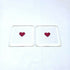 Set Of 2 Fused Glass Heart Coasters