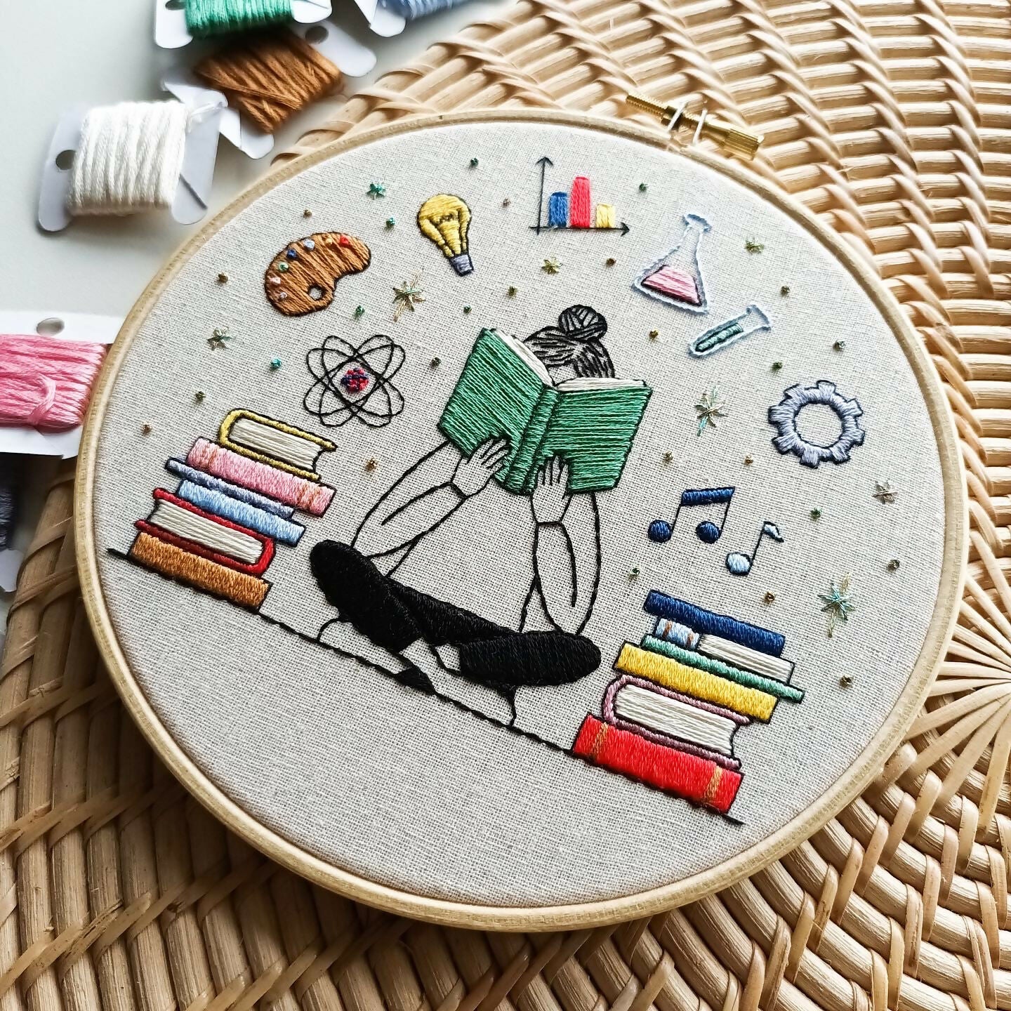 Preprinted Embroidery Pattern For Beginners - Stay Curious