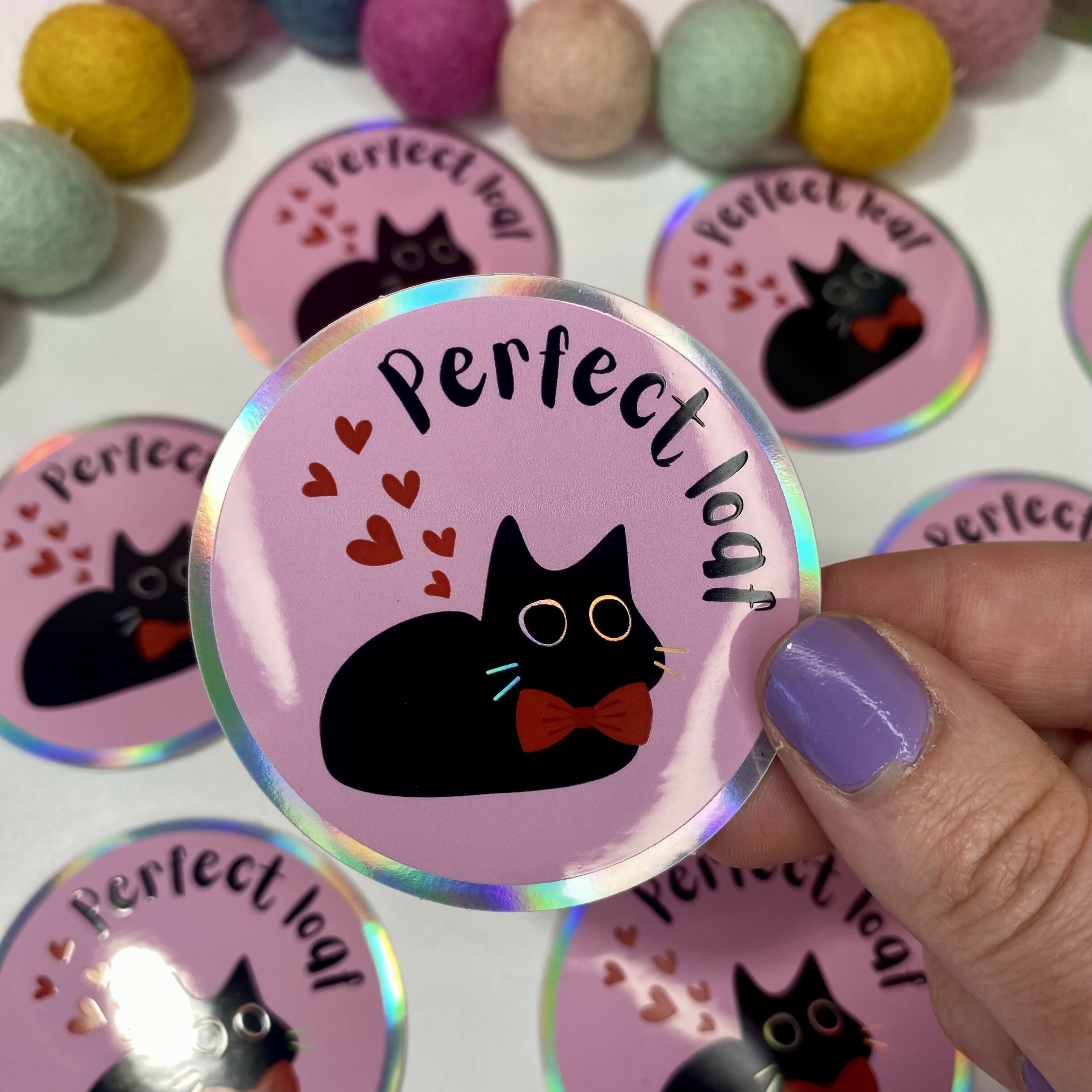 Holographic Round Sticker - Perfect Loaf