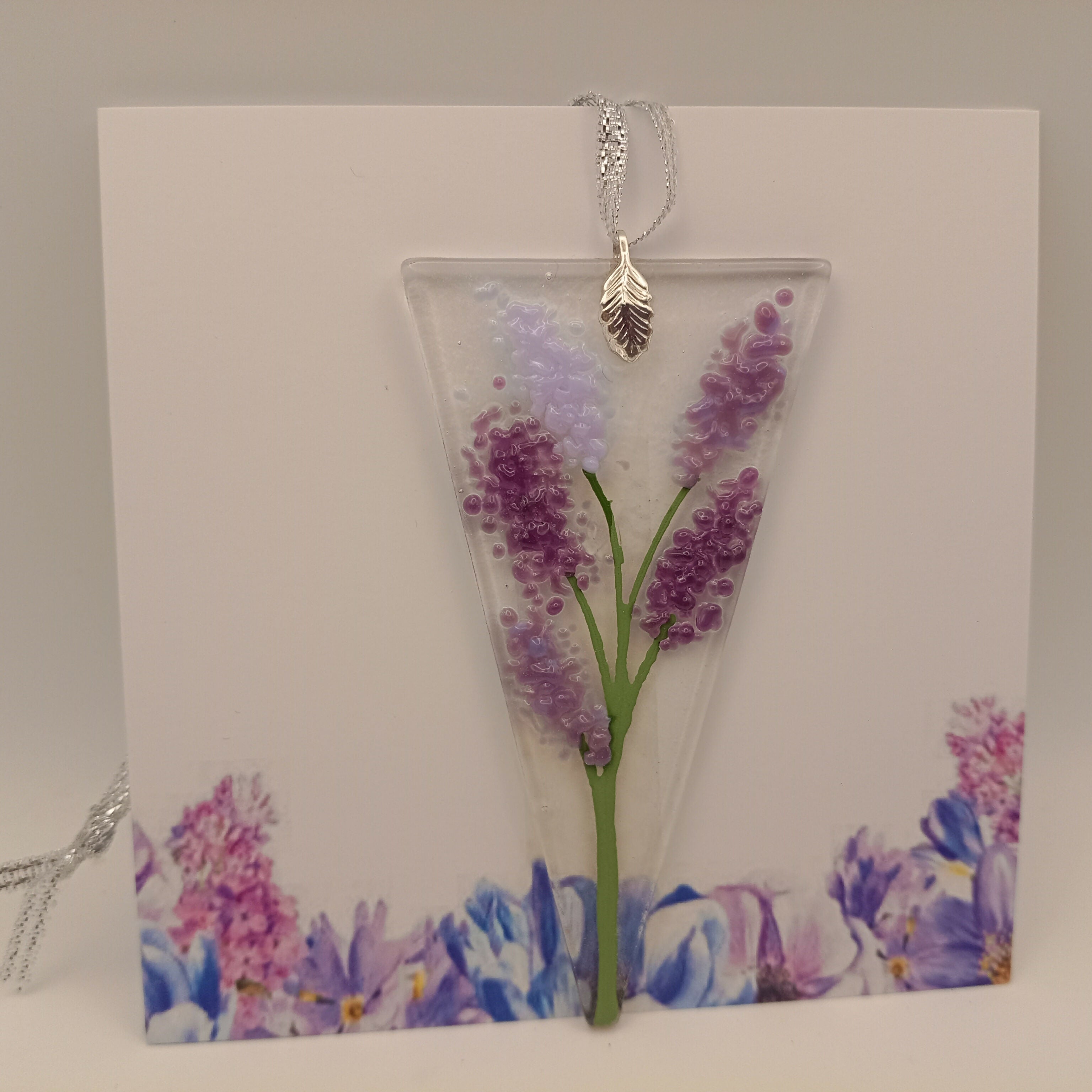 Fused Glass Flower Card