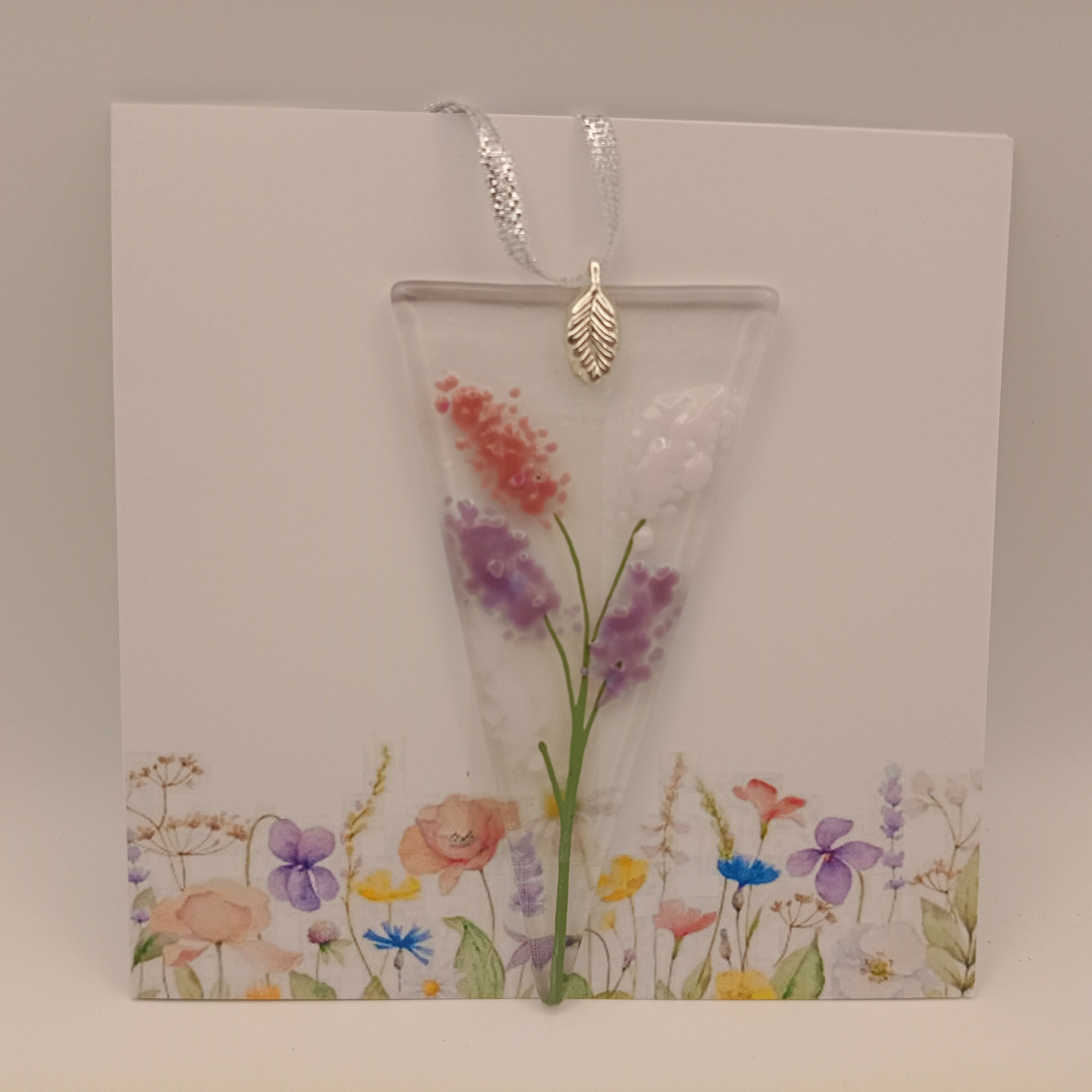 Fused Glass Flower Card