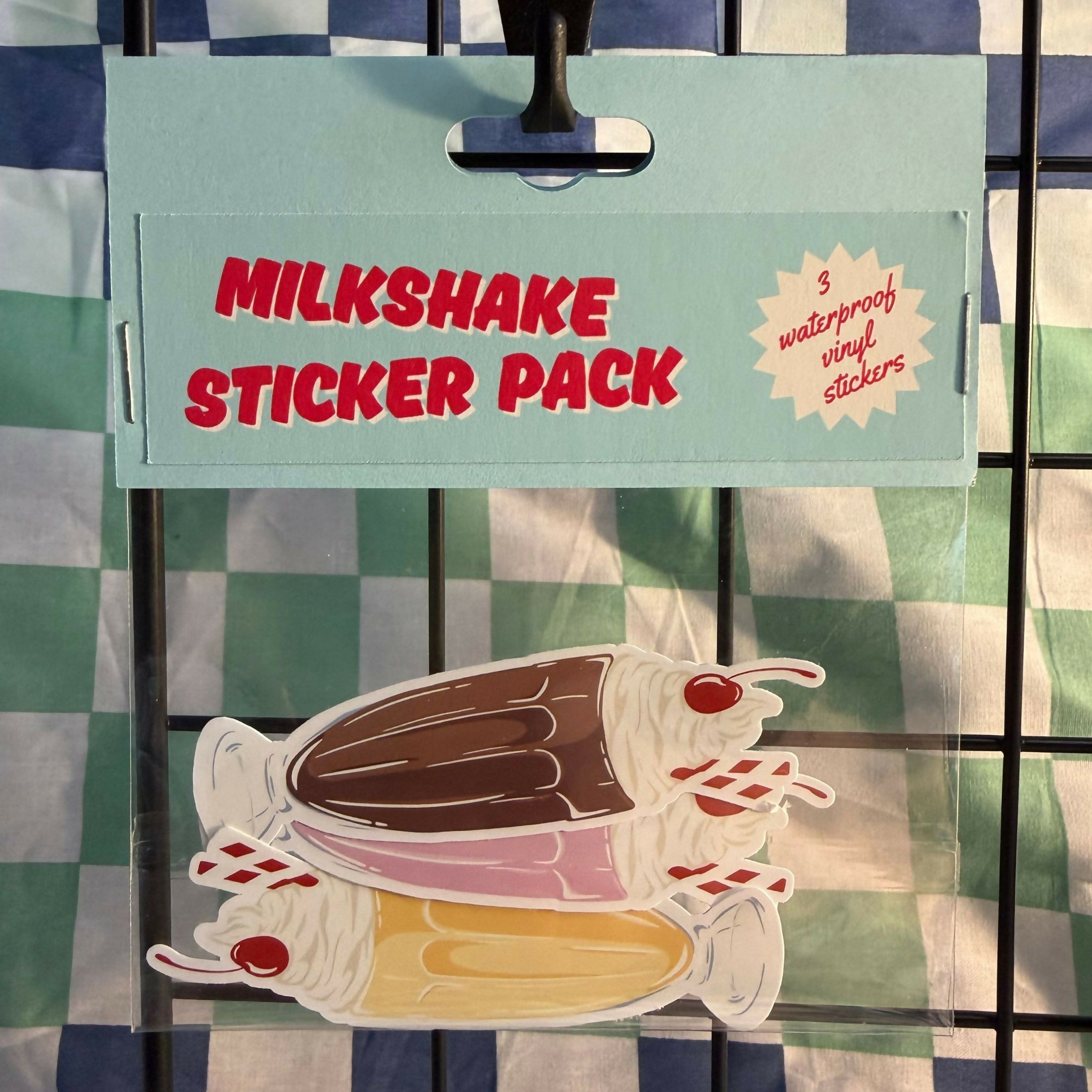 Milkshake Sticker Pack - 3 Waterproof Stickers