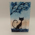 Fused Glass Silhouette Cat Tealight
