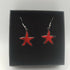 Red Enamel Starfish Earrings