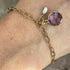 Handmade Gold Vermeil Amethyst And Fresh Water Pearl Cable Chain Bracelet