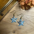 Stunning Brass Turquoise Patina Starfish Earrings