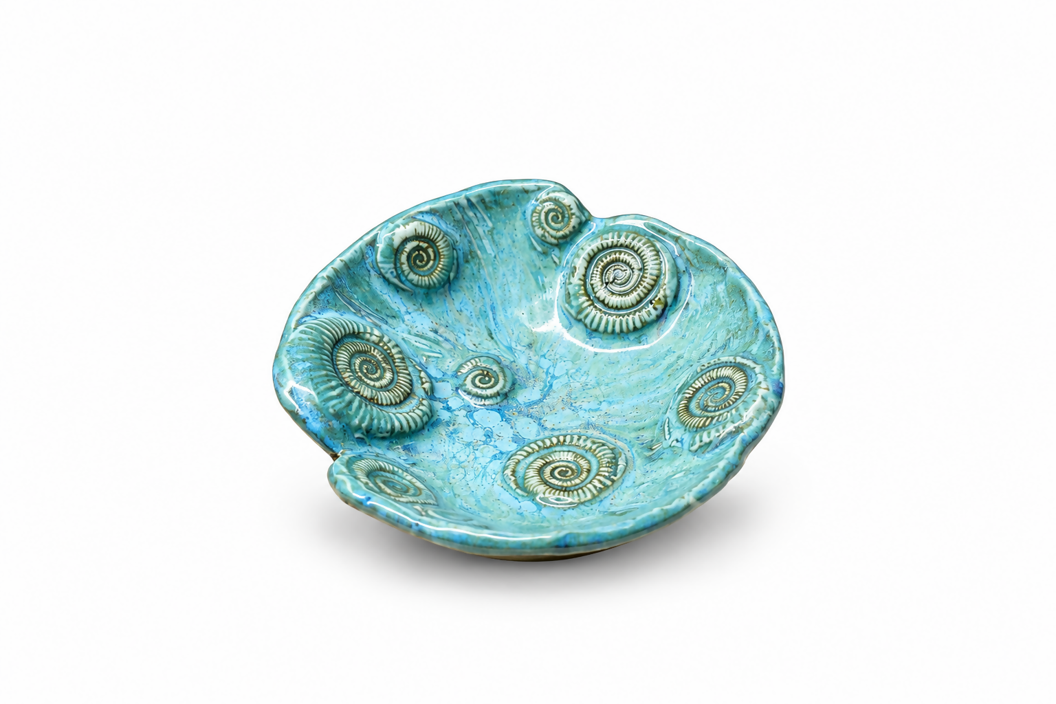 Blue Fossil Dish