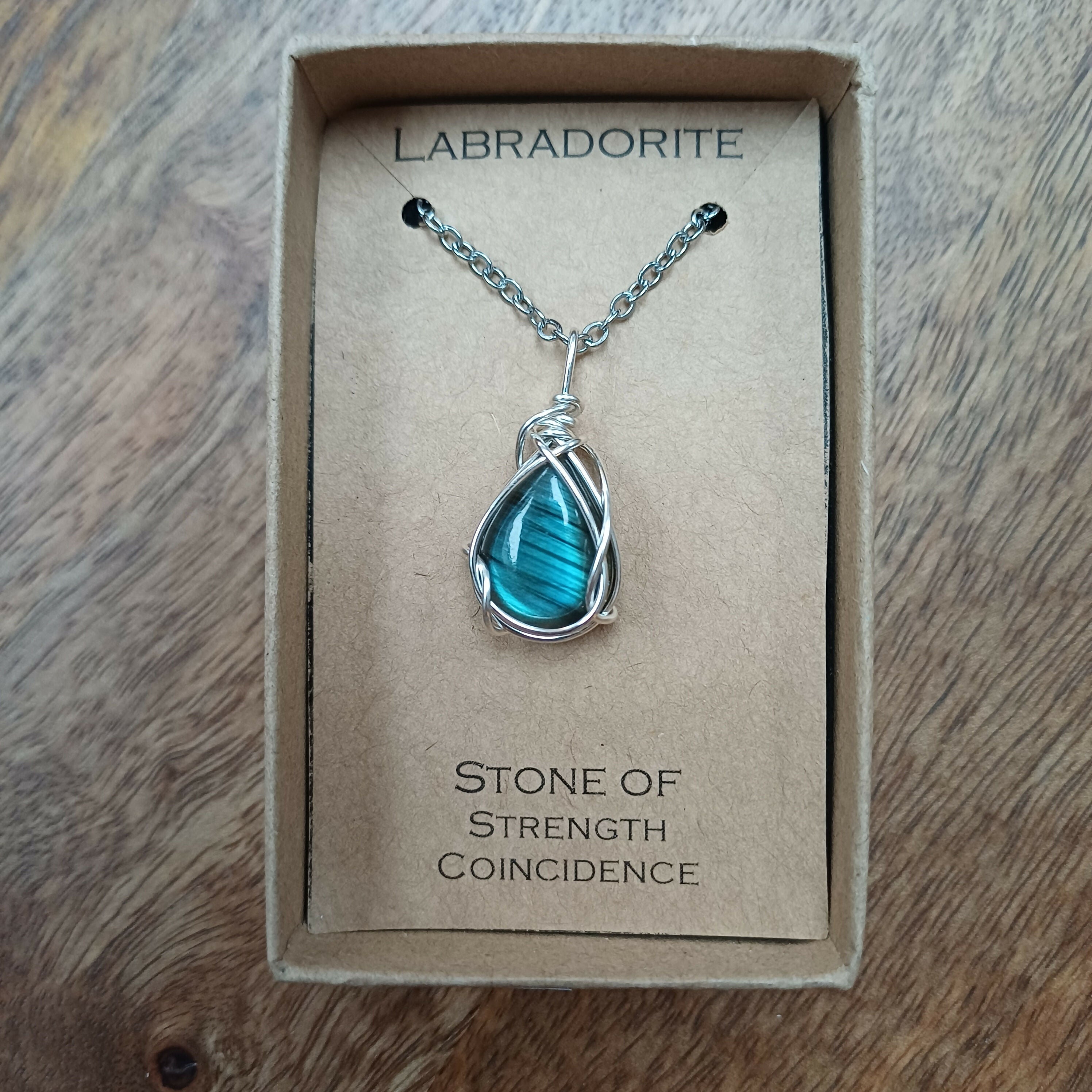 Labradorite Wire Wrapped Pendant