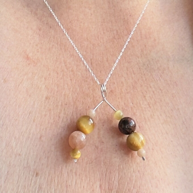 PULSE PENDANT | STERLING SILVER & STONE PENDANT FOR CREATIVE FLOW