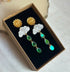 Dangly Cloud and Iridescent Raindrop Earrings
