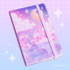 Hardcover Journal - Pink Fish Cosmic Swim