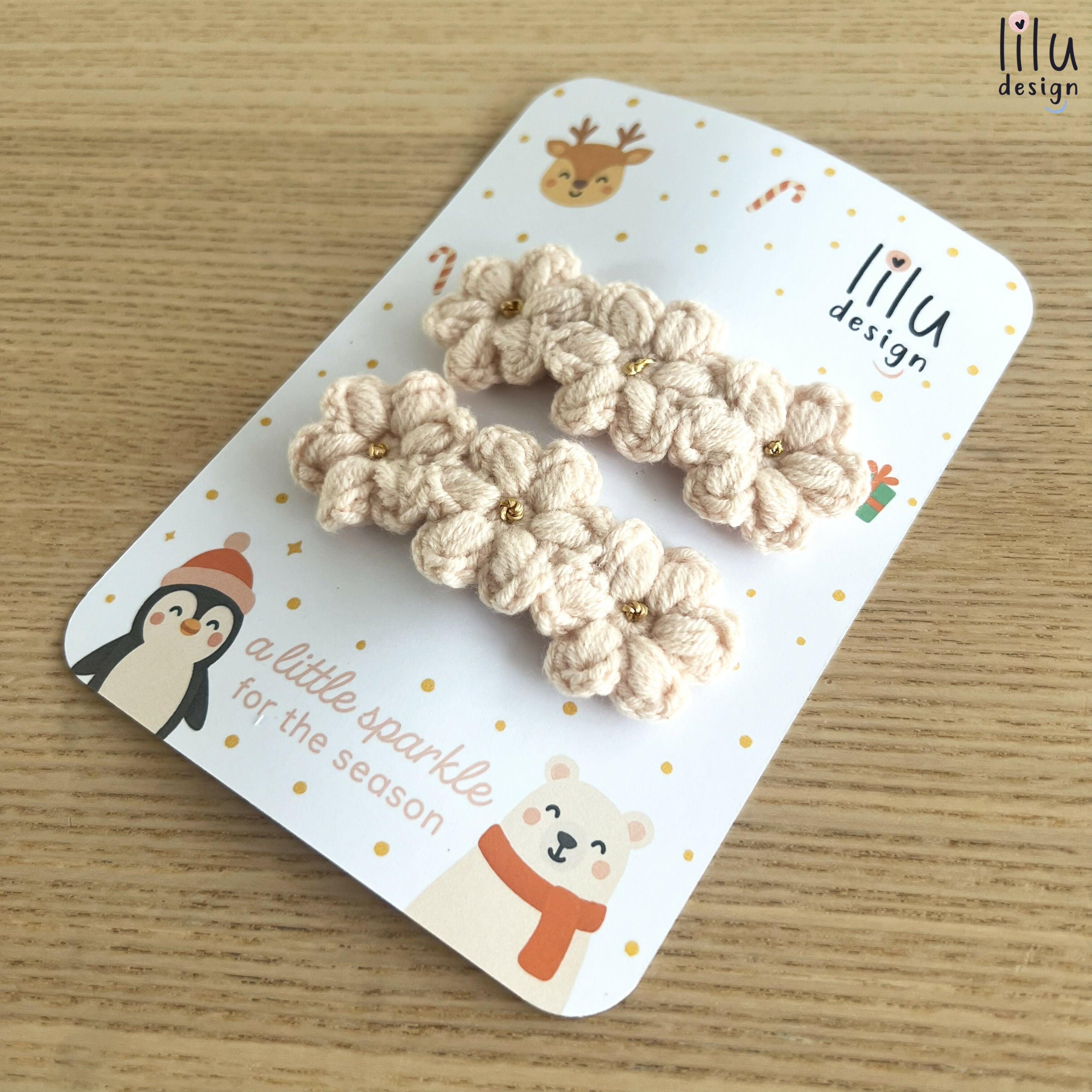 FESTIVE Hair Clip Set - Three Flowers