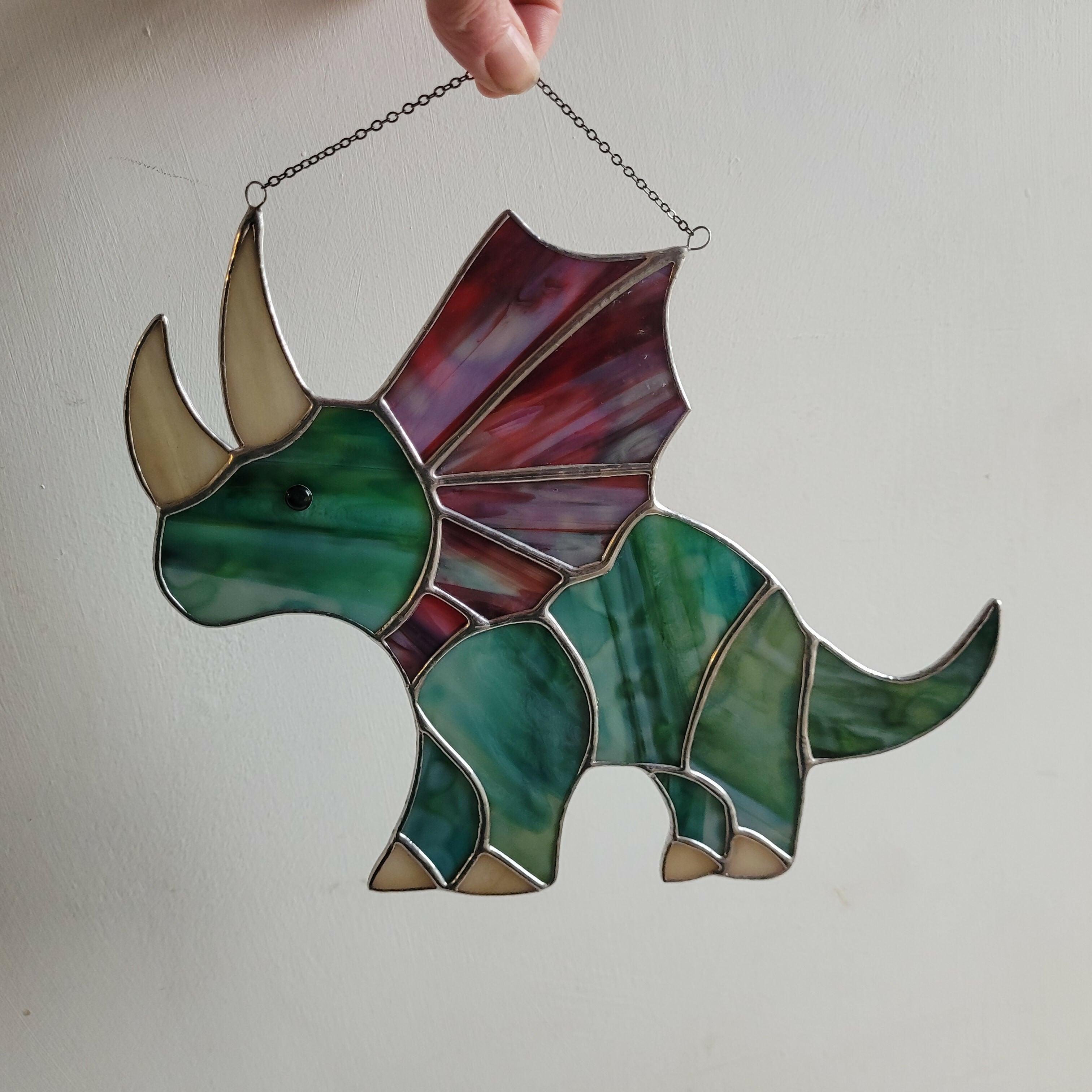 Glass Dinosaur Hanging (Large)