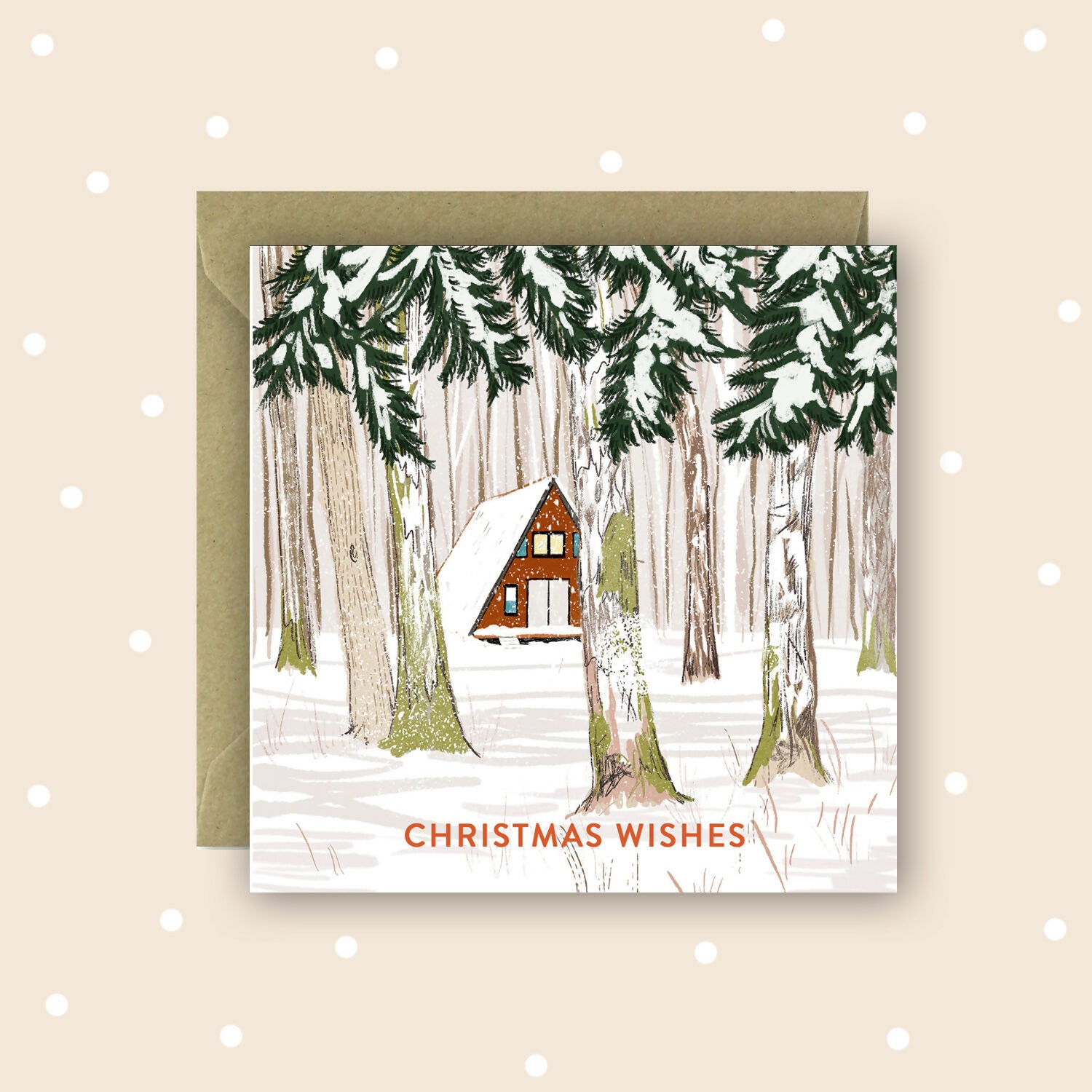 Christmas Wishes Cabin Card