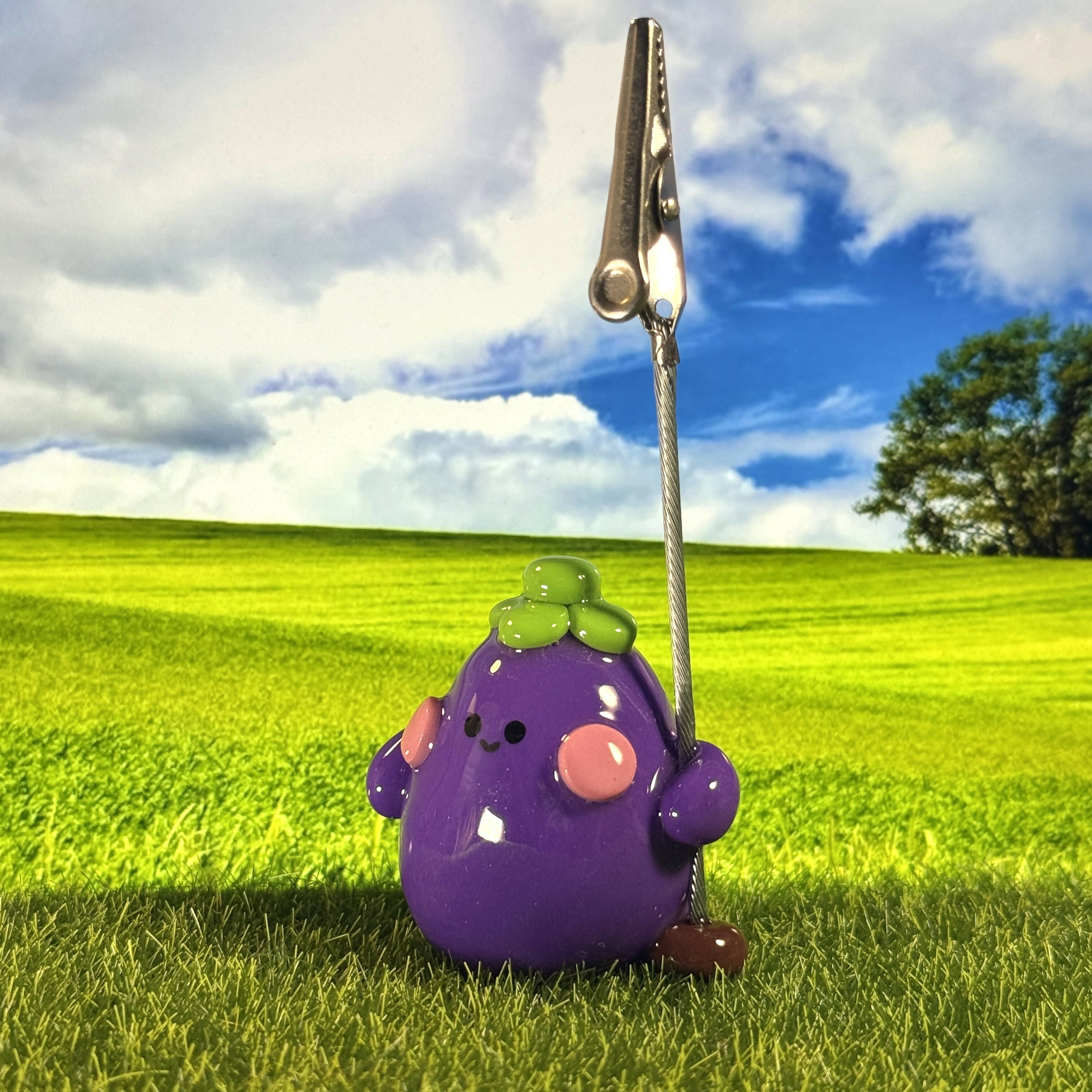Happy Aubergine Friend Memo Holder
