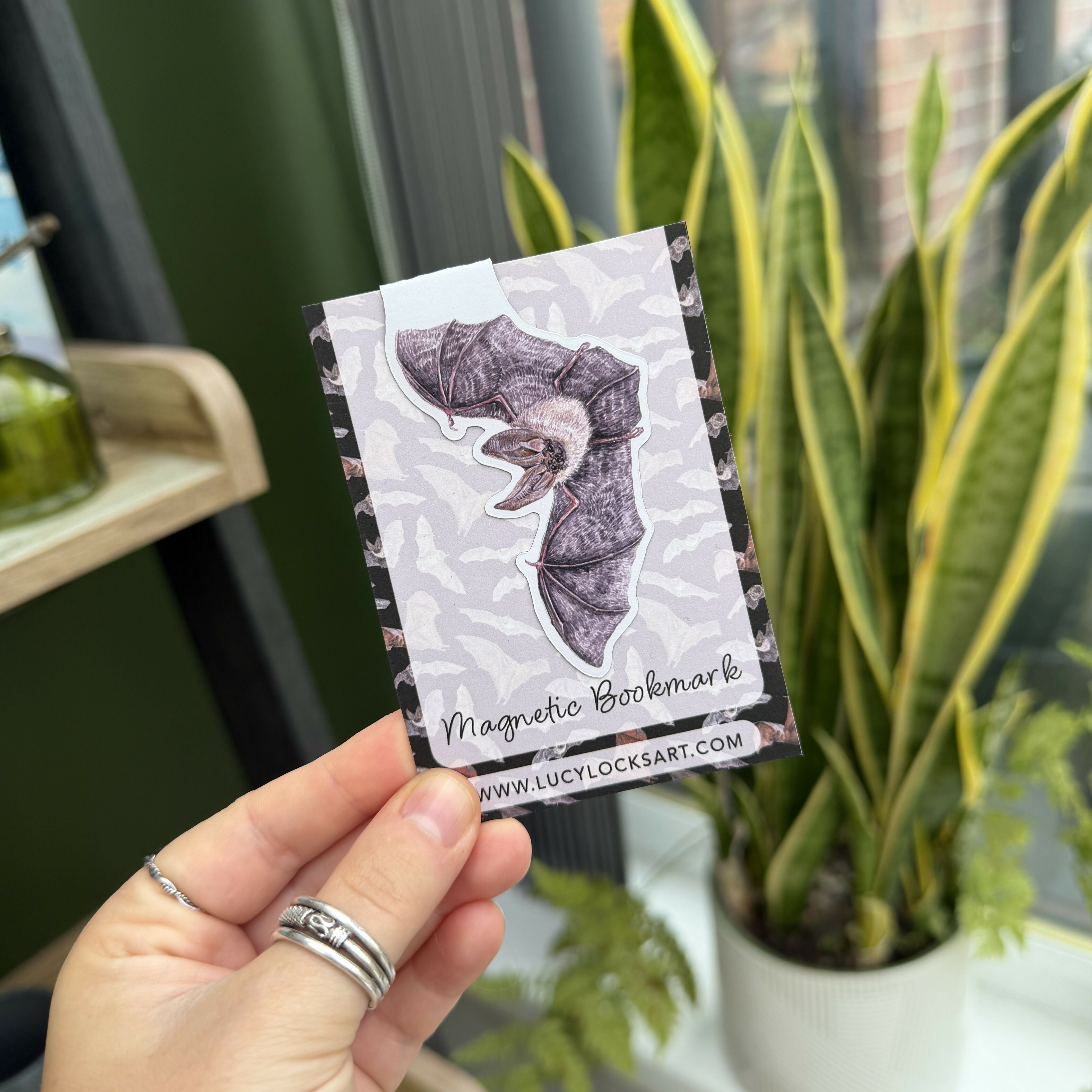 Whiskered Bat - Matt Magnetic Bookmark