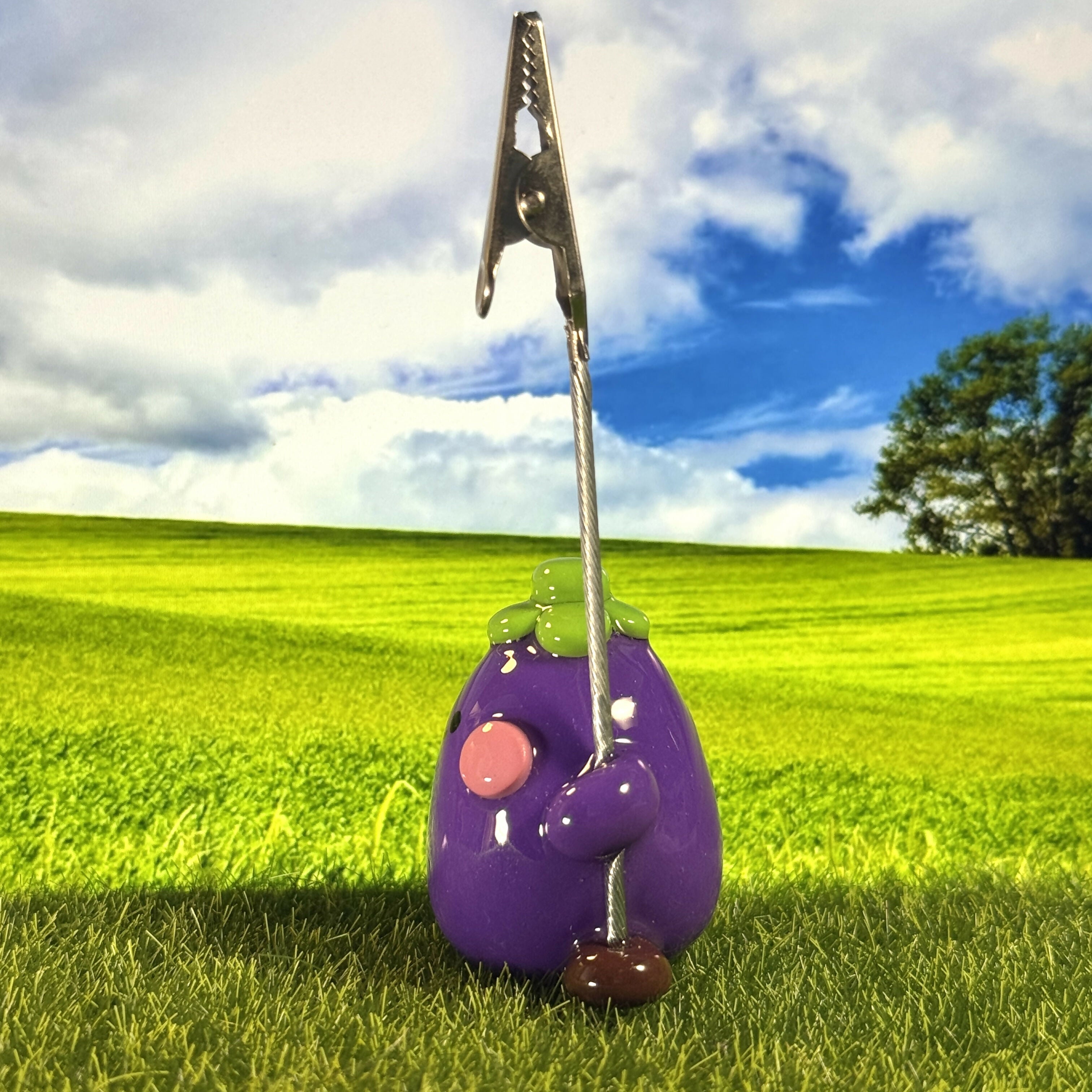 Happy Aubergine Friend Memo Holder