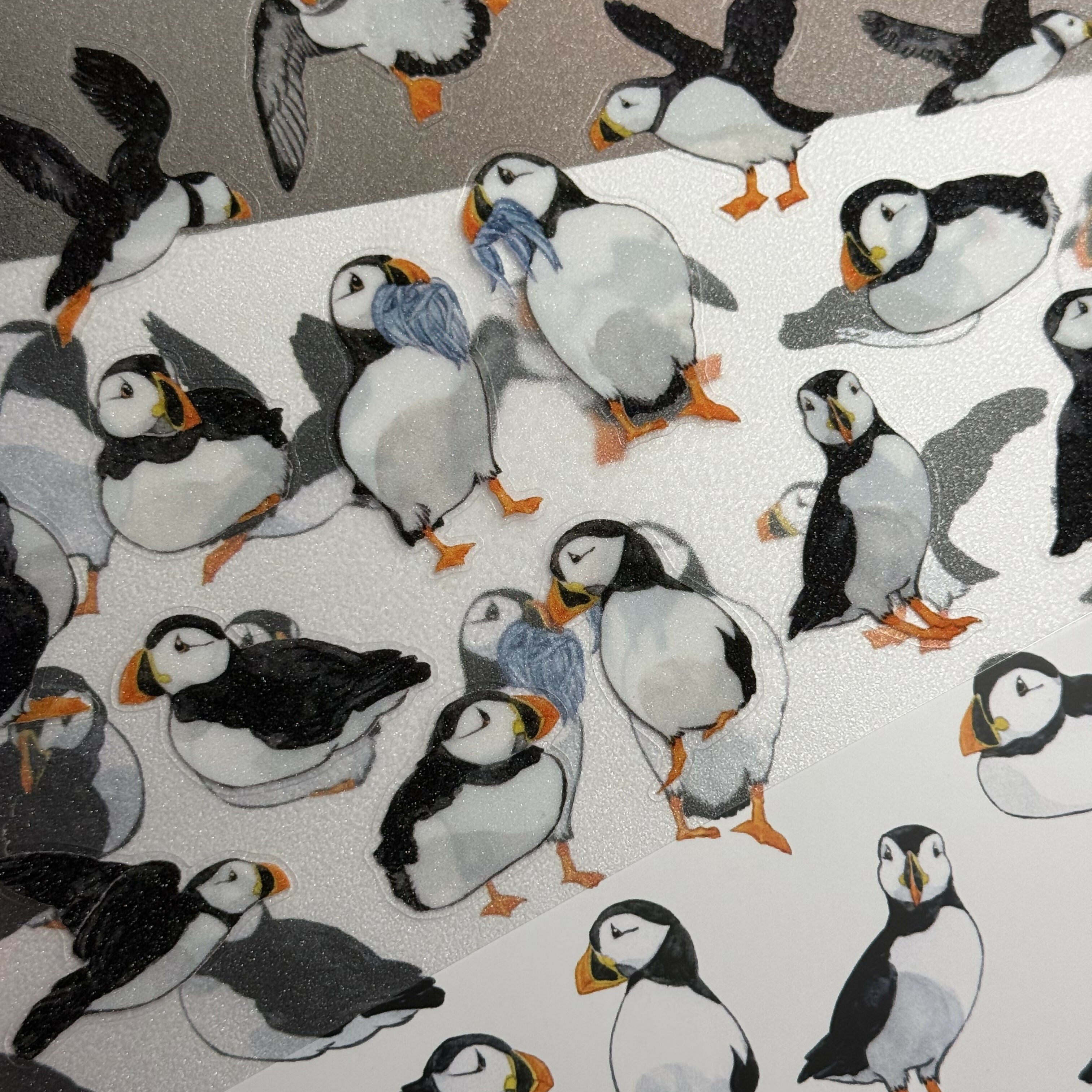 Puffin Glitter Sticker Sheet & Art Print