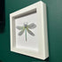 Stunning Faux Paper Dragonfly In A White Box Frame
