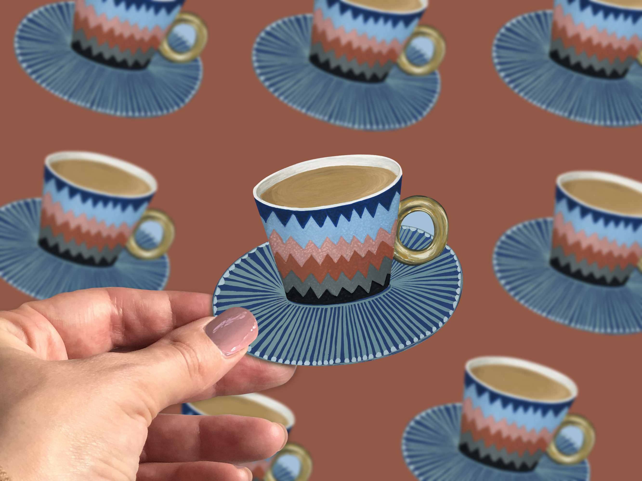 Tea Themed Stickers - Die Cut Stickers Pack of 3