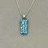 Green & Blue Raindrop Dichroic Glass Necklace and Earrings Set - Sterling Silver, Handmade by Jade Tapson Glass
