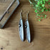 Antique Silver Plated Abstract Leaf Earrings