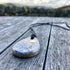 Moonlit Mountains Chunky Statement Landscape Pendant Necklace -Silver And Black Cord